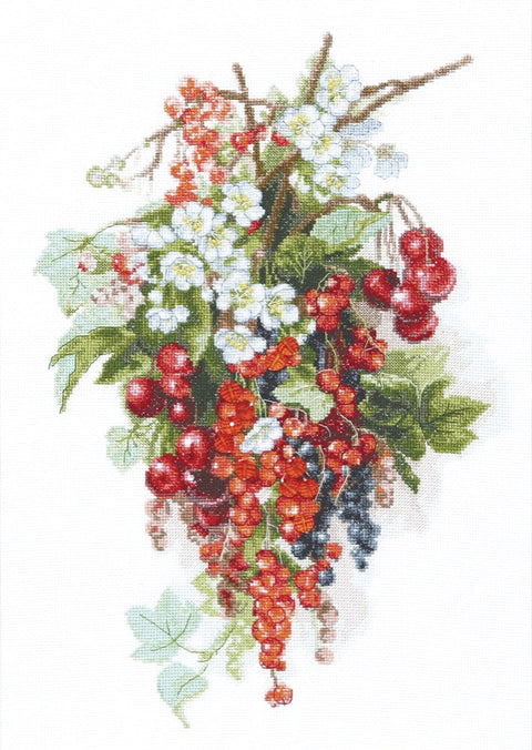 Siuvinėjimo kryželiu rinkinys "Saldžios uogos" Aida 16, 26x37 cm, Charivna Mit