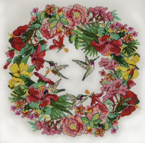 Siuvinėjimo kryželiu rinkinys „Tropinis aromatas“, Aida 16 ct, 25,5×25,5 cm