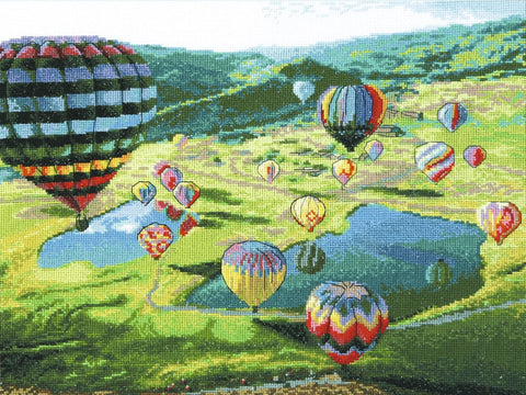 Siuvinėjimo kryželiu rinkinys Balionai, Aida 16, 42 spalvos, 32,5×24,5 cm