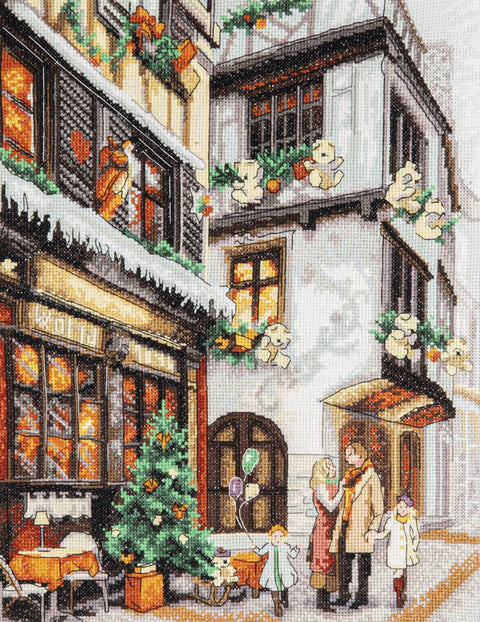 Siuvinėjimo kryželiu rinkinys „Dovanų beieškant“, 26×33,5 cm, 32 spalvos