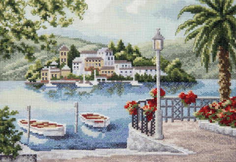 Rojaus sala Siuvinėjimo kryželiu rinkinys, Aida 16, 46 spalvų, 23x16 cm