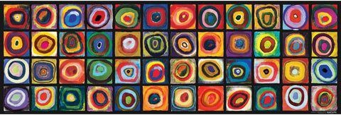 Wassily Kandinsky „Spalvų kvadratai“ dėlionė 1000 det., 99x33 cm