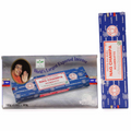 Nag Champa smilkalai Satya mėlyname pakuotėje, 6 x 100 g dėžutė (600 g) su papildomu vertikaliu vienetiniu pakeliu