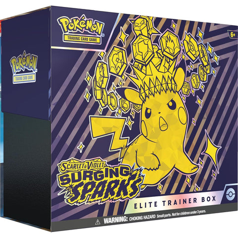 Pokemon TCG Surging Sparks Elite Trainer Box kortų rinkinys (anglų k.)