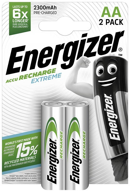 Energizer Extreme AA įkraunamos baterijos 2300mAh, 2 vnt.