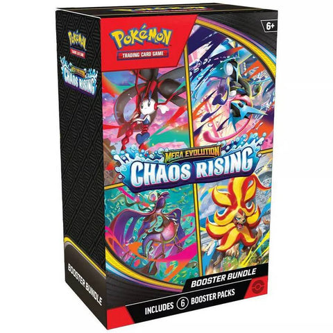 Pokémon TCG Mega Evolution: Chaos Rising Booster Bundle – 6 ENG pakeliai
