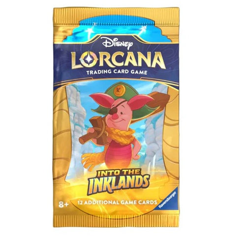 Disney Lorcana TCG Into the Inklands booster pakelis (12 kortų, anglų k.)