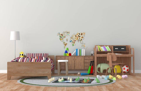 Medinė 3D dėlionė Pasaulio žemėlapis XL 120×80 cm