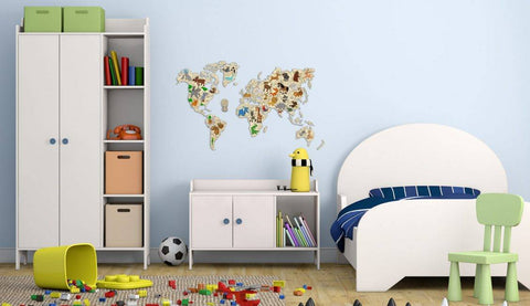 Medinė 3D dėlionė Pasaulio žemėlapis XL 120×80 cm