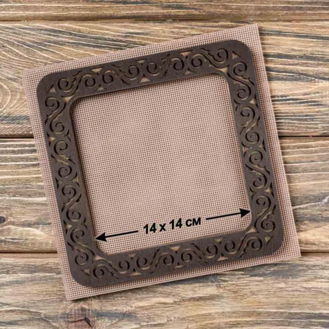 Magnetinis medinis siuvinėjimo rėmelis 14×14 cm plokštiems paviršiams