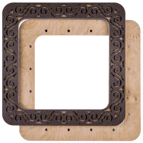 Magnetinis medinis siuvinėjimo rėmelis 14×14 cm plokštiems paviršiams