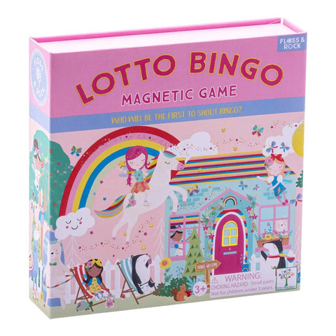 Magnetinis bingo loto „Vaivorykštės fėja“ – žaidimas vaikams 3+, kelionėms | Floss & Rock