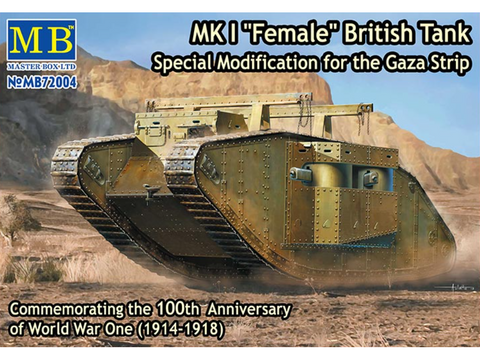 Master Box Mark I Female britų tankas Gazos ruožui 1/72 plastikinis rinkinys