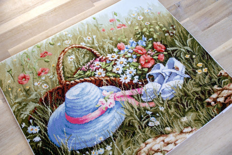 Luca - s: Meadow with Poppies SBU4020 - siuvinėjimo kryželiu rinkinys - HOBI.LT 🇱🇹