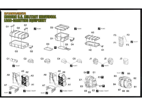 Meng moderni JAV kariuomenės ekipuotė 1/35, plastikinis rinkinys SPS-015