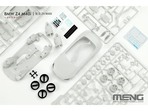 Meng BMW Z4 M40i 1/24 surenkamas plastikinis modelis CS-005