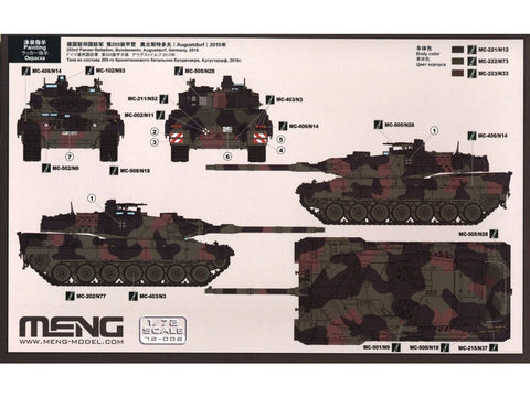 Meng Model Leopard 2 A7 vokiškas tankas 1/72 plastikinis surenkamas modelis