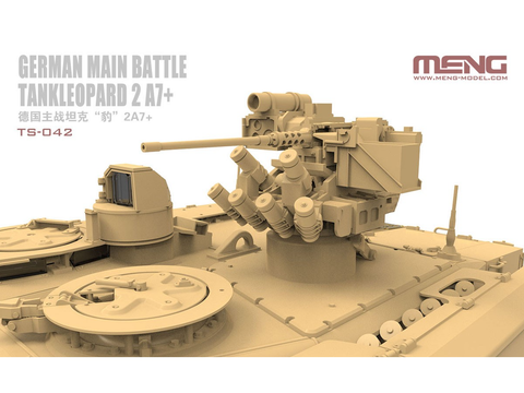 Meng Leopard 2 A7+ vokiečių kovos tankas 1/35 surenkamas modelis