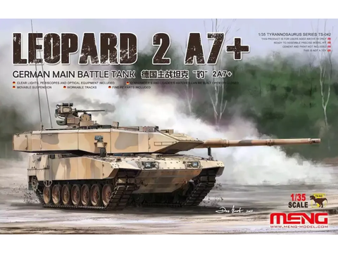 Meng Leopard 2 A7+ vokiečių kovos tankas 1/35 surenkamas modelis