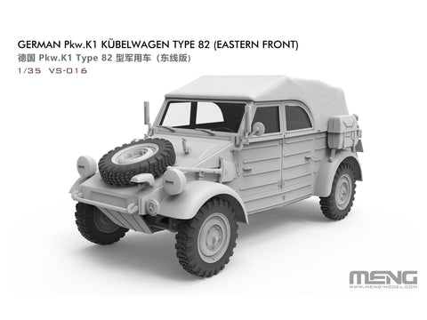 1:35 Volkswagen Kübelwagen Type 82 vokiečių karinis modelis (Rytų frontas)