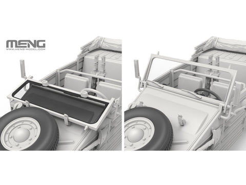 Meng VW Type 82 Kübelwagen Šiaurės Afrika 1/35 modelio rinkinys VS-015
