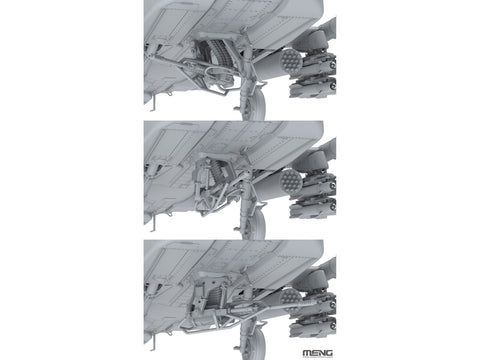 Boeing AH-64D Apache Longbow sraigtasparnio modelis 1/35 (Meng QS-004)