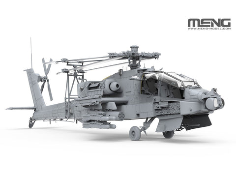 Boeing AH-64D Apache Longbow sraigtasparnio modelis 1/35 (Meng QS-004)