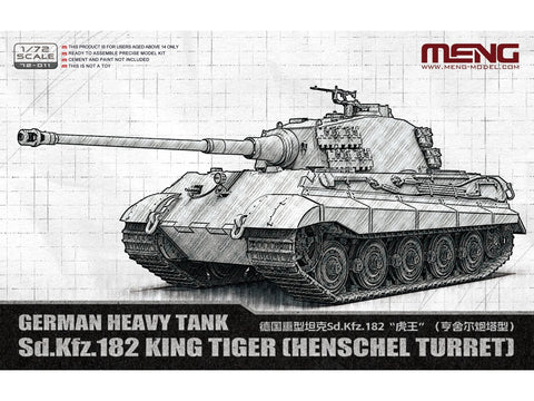 Vokiečių sunkusis tankas King Tiger 1/72, plastikinis modelis