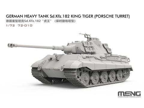 Meng vokiškas sunkus tankas King Tiger Porsche, 1/72 plastikinis
