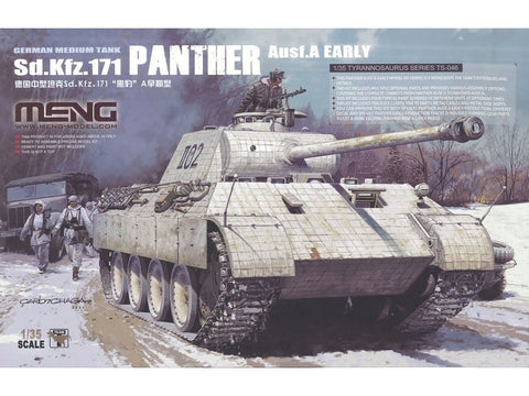 Meng vokiečių tankas Panther Ausf. A Early 1/35 plastikinis modelis