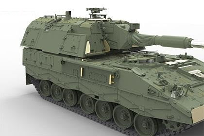 Meng vokiška savaeigė haubica PzH 2000, 1/35 plastikinis modelis