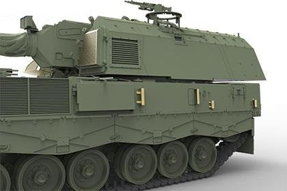 Meng vokiška savaeigė haubica PzH 2000, 1/35 plastikinis modelis