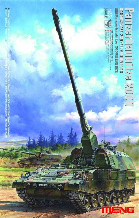 Meng vokiška savaeigė haubica PzH 2000, 1/35 plastikinis modelis