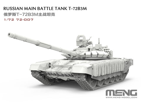 Meng T-72B3M rusų pagrindinis kovos tankas 1/72 surenkamas modelis