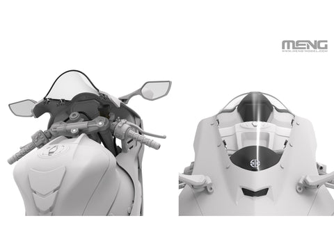 Meng Kawasaki Ninja ZX-10R 1/9 plastikinis surenkamas modelis