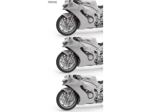 Kawasaki Ninja ZX-10RR plastikinis motociklo modelis 1/9, surenkamas