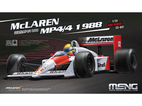 McLaren MP4/4 1988 F1 bolidas, plastikinis modelis 1/24