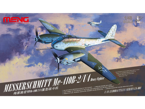 Meng Messerschmitt Me 410B-2/U4 1/48 sunkus naikintuvas, modelio rinkinys