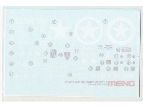 Meng MB karinis automobilis 1/35 plastikinis modelio rinkinys VS-011