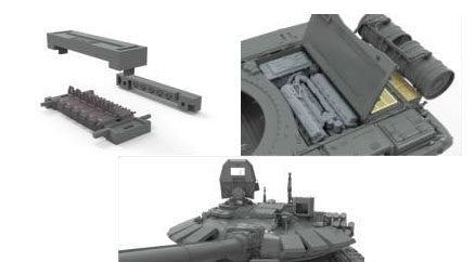 T-72B3 rusų pagrindinis mūšio tankas 1/35 Meng plastikinis modelis