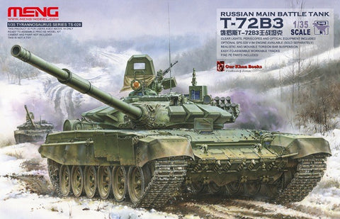 T-72B3 rusų pagrindinis mūšio tankas 1/35 Meng plastikinis modelis