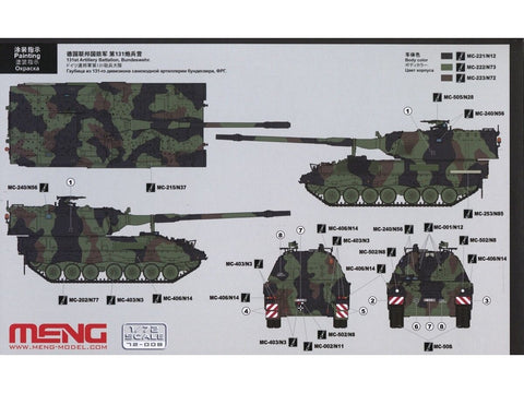 Meng Panzerhaubitze 2000 1/72 – savaeigės haubicos plastikinis modelis