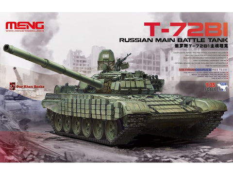 Meng T-72B1 rusų pagrindinis kovos tankas 1/35 plastikinis modelis TS-033