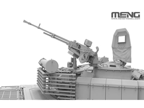 Rusų tankas T-72B3M su KMT-8, plastikinis modelis 1/35 Meng