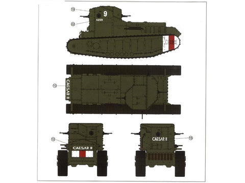 Meng britų vidutinis tankas Mk.A Whippet 1/35 plastikinis modelis