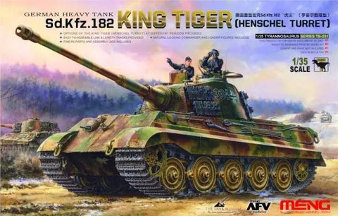 Meng King Tiger Sd.Kfz.182 1/35 surinkamas tanko modelis TS-031
