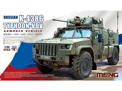 Meng K-4386 Typhoon-VDV šarvuotas automobilis 1/35 surinkimo rinkinys