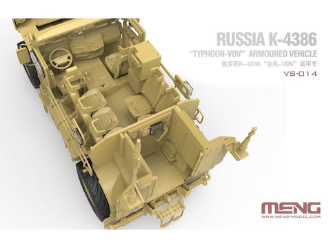 Meng K-4386 Typhoon-VDV šarvuotas automobilis 1/35 surinkimo rinkinys