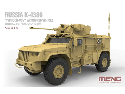 Meng K-4386 Typhoon-VDV šarvuotas automobilis 1/35 surinkimo rinkinys