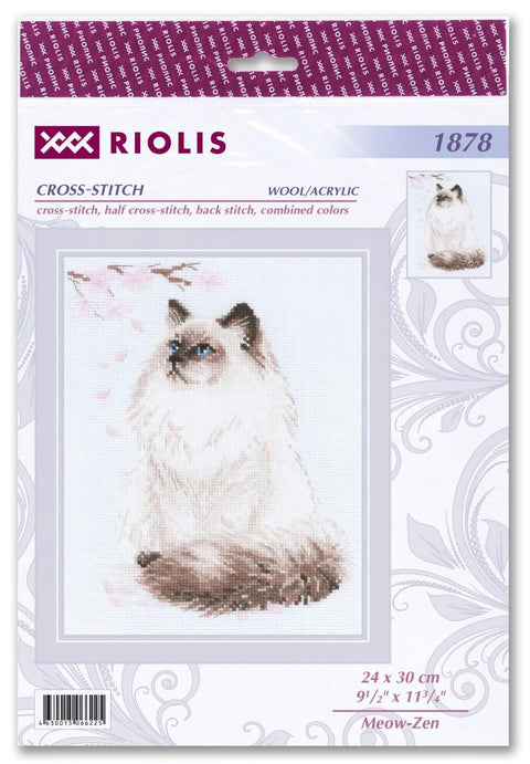 RIOLIS: Meow - Zen siuvinėjimo rinkinys iš RIOLIS Nr.: 1878 - HOBI.LT 🇱🇹